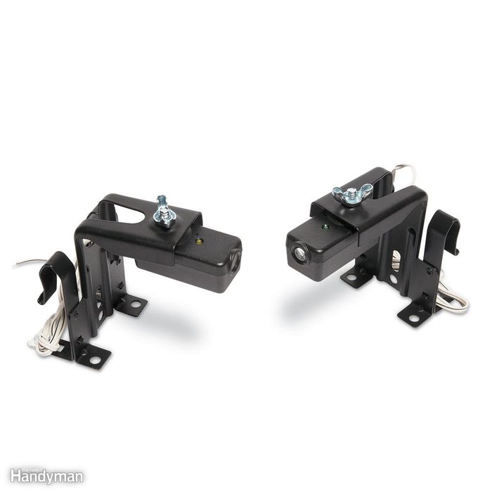 Garage door safety sensors
