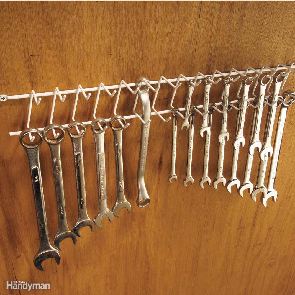 A Wrench Rack From the Clothes Closet