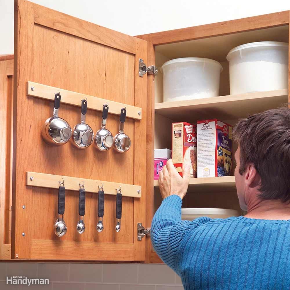 Cabinet Door Measuring Cup Storage Rack