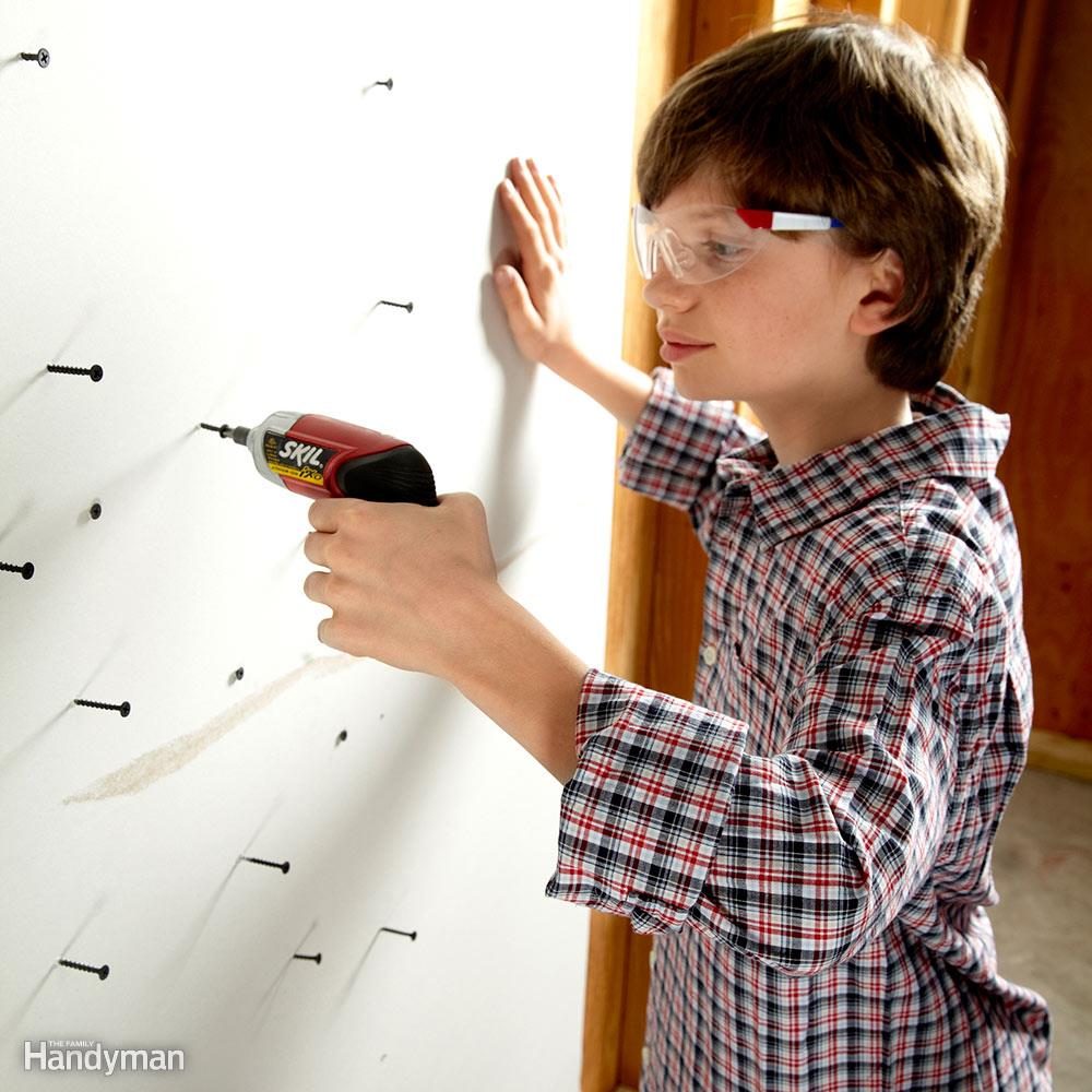 Screw into drywall first