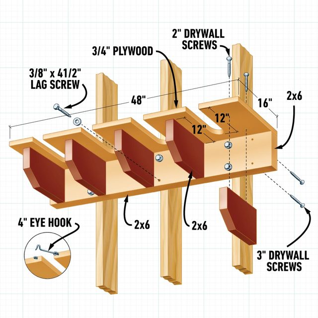 Garage Storage Project Shovel Rack Rake Shovel Rack