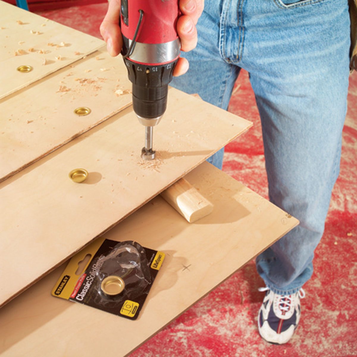 Close-up of drilling