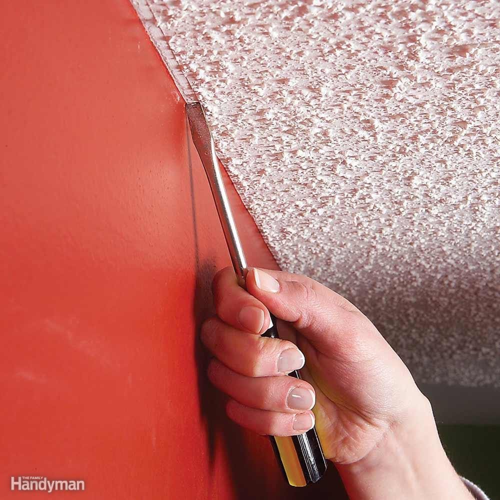 Scrape Away Ceiling Texture for a Neater Paint Job