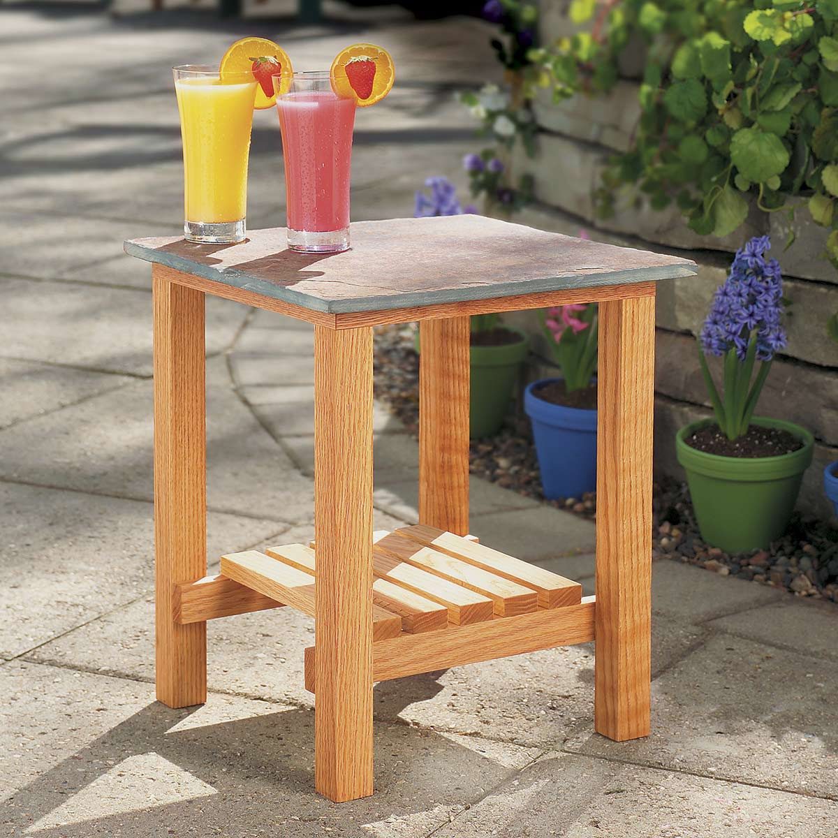 Stone-Top Patio Table