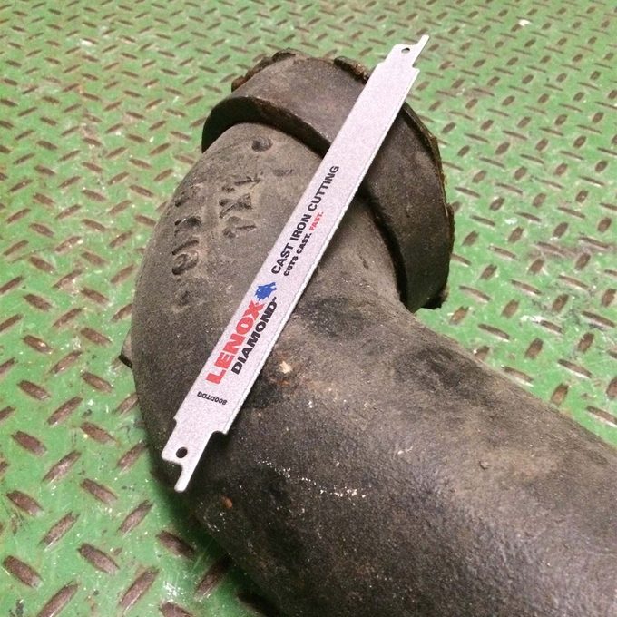 cutting cast iron pipe, diamond blade