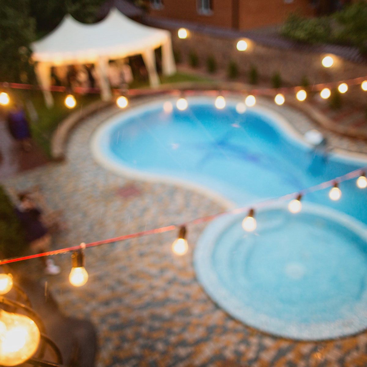 Backyard String Lights Ideas: Water Lights