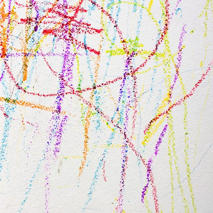 Crayon on walls