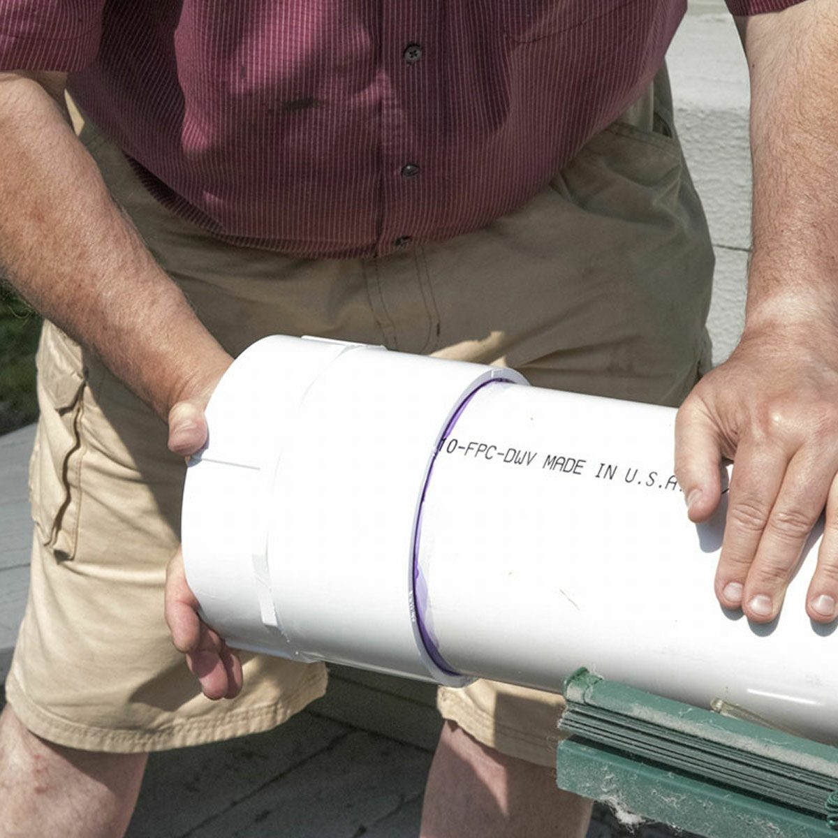 Push the Cleanout Adapter onto the Pipe
