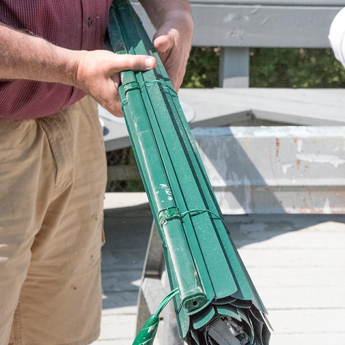 Continue Rolling Blinds to Form a Bundle