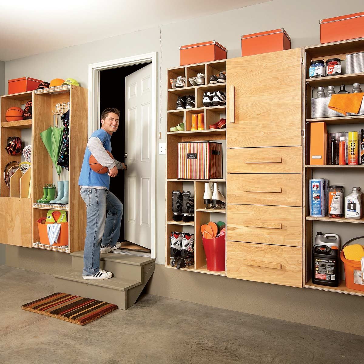 Garage Mudroom Organization