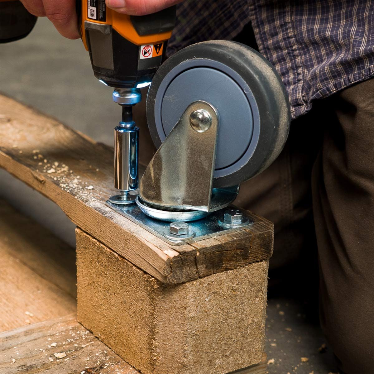 adding casters to pallet