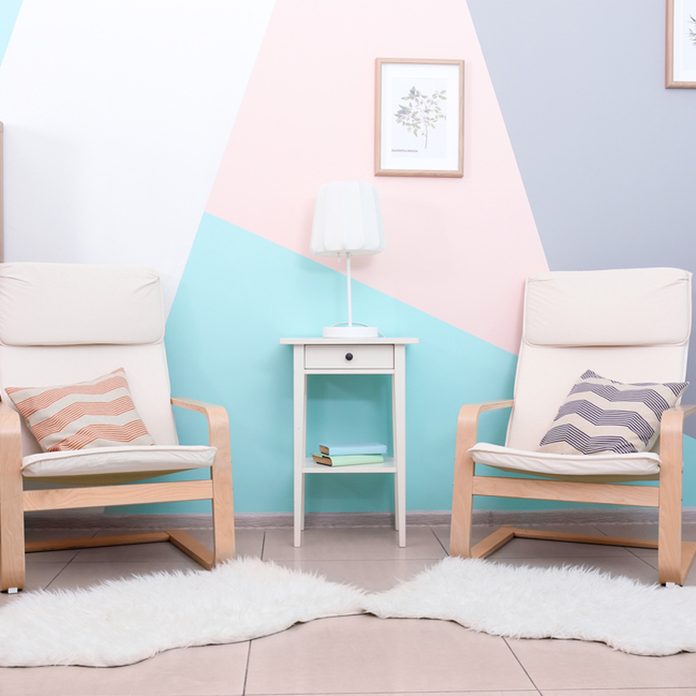 pastels wall geometric pattern_675962962