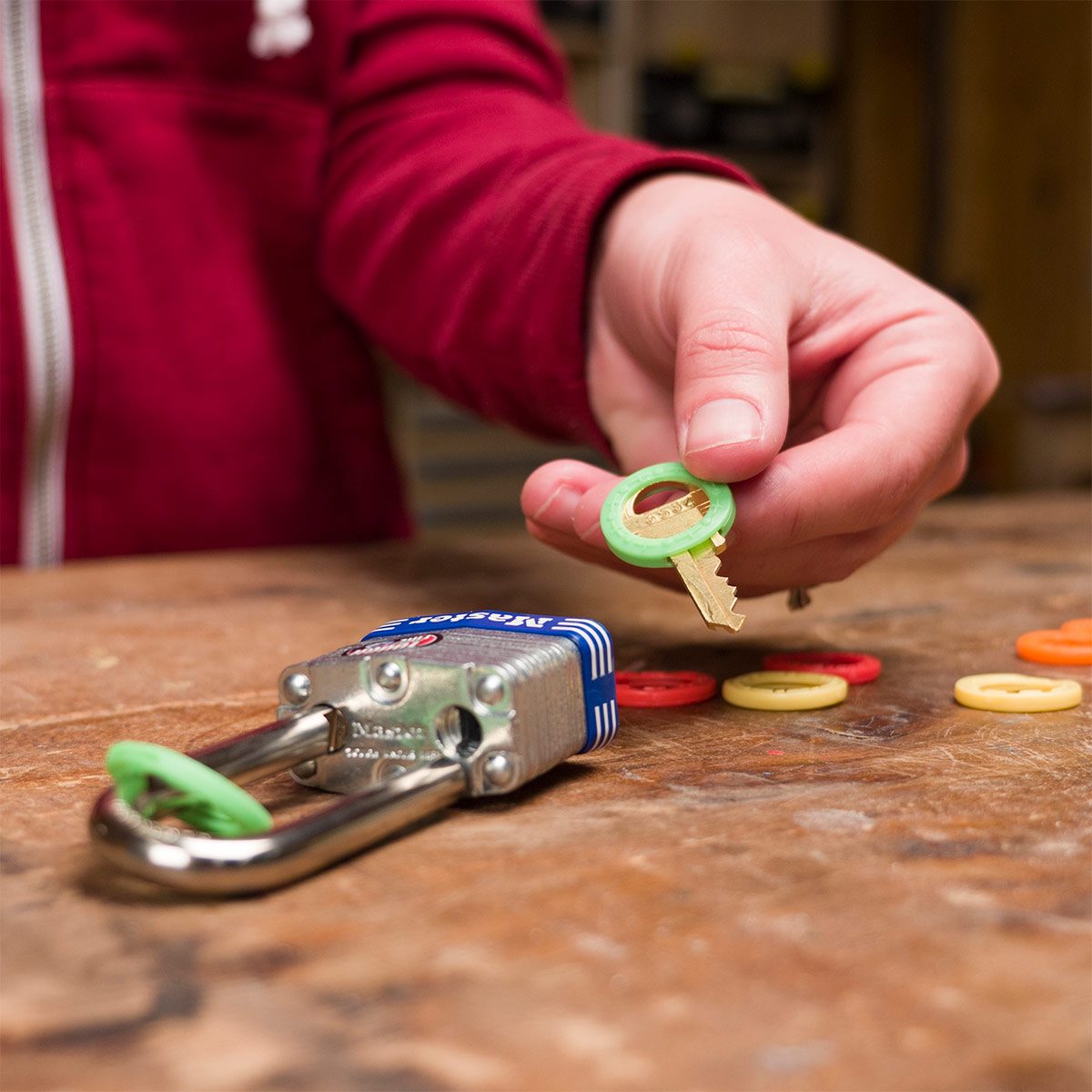 color-coding keys and padlocks