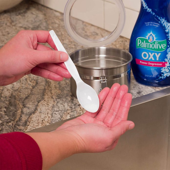sugar in dish soap to clean greasy hands