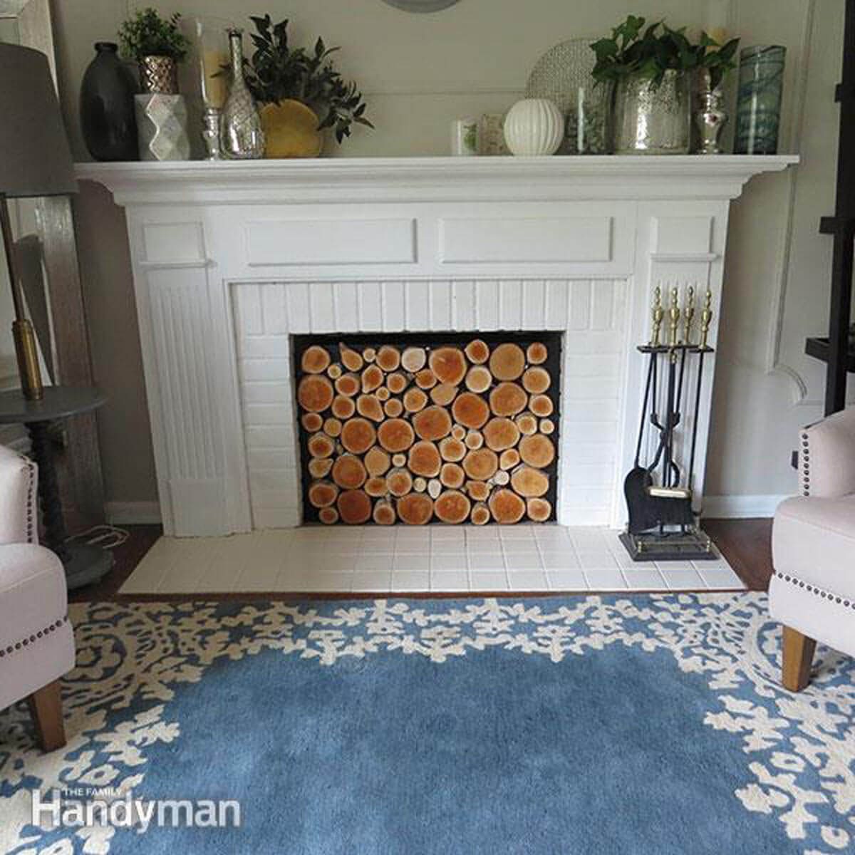 dfh17may004_00-2 Wood Log Faux Fireplace Insert