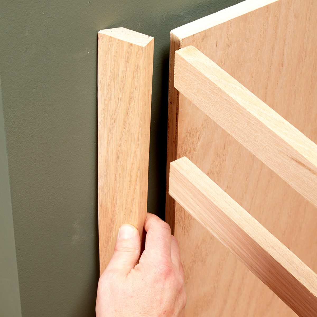 Leave the end stile off to scribe 