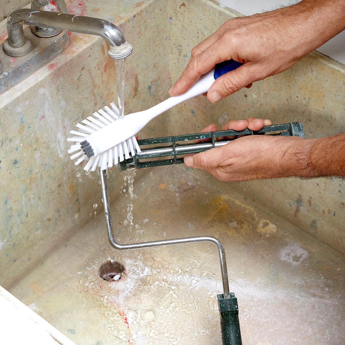 Scrub your rollers after use | Construction Pro Tips