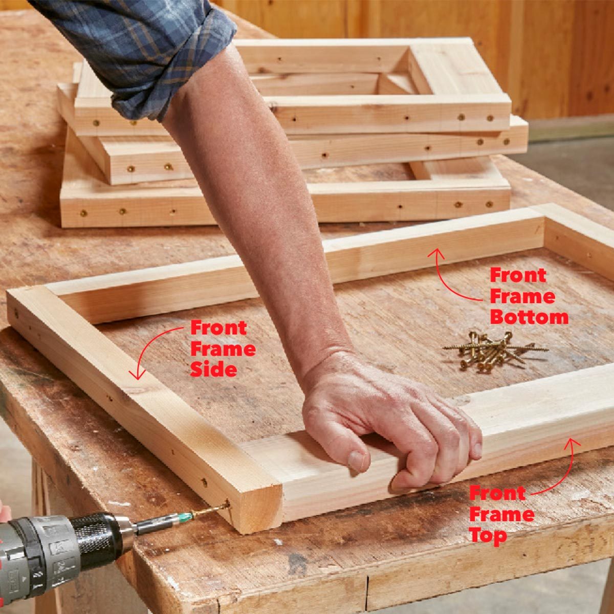 assembling the fire table frames
