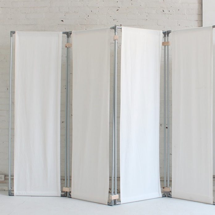 Fabric and Electrical Conduit Room Divider