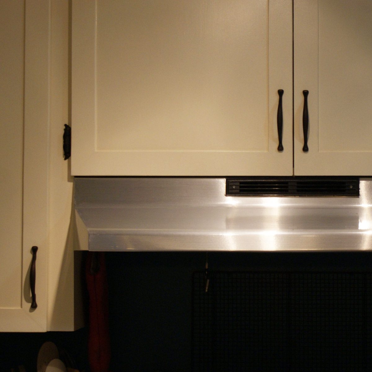 Stainless steel faux range hood