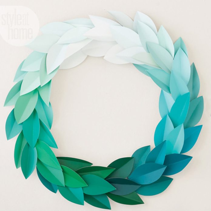 diy wreath paint samples chip