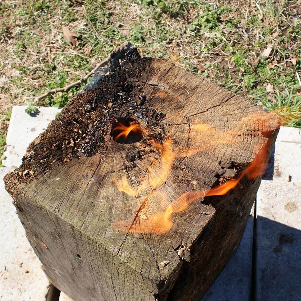 Swedish Torch Log fire pits