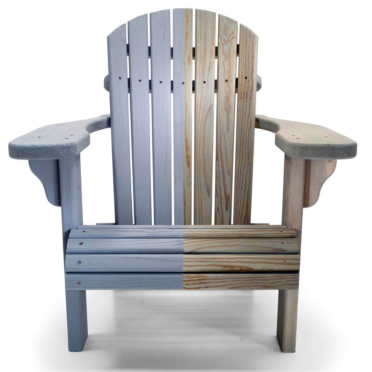 color treated wood chair