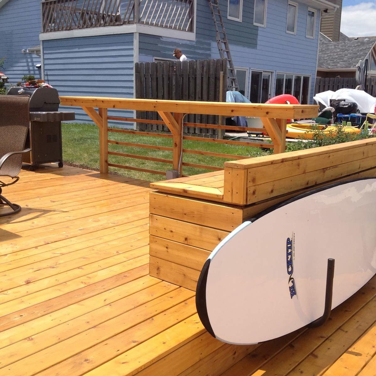 Deck with Built-in Bar and Benches