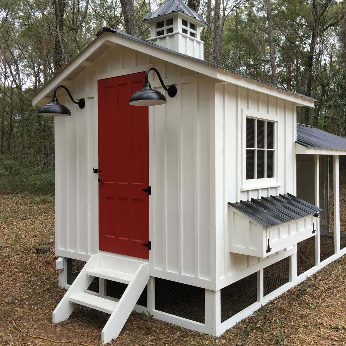 white craftsman chicken coop