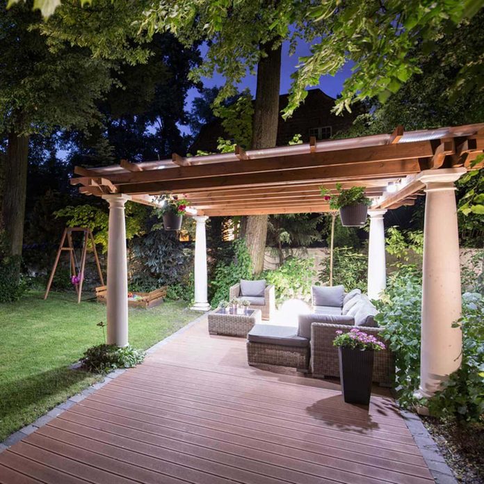 Hang Lights on a Pergola