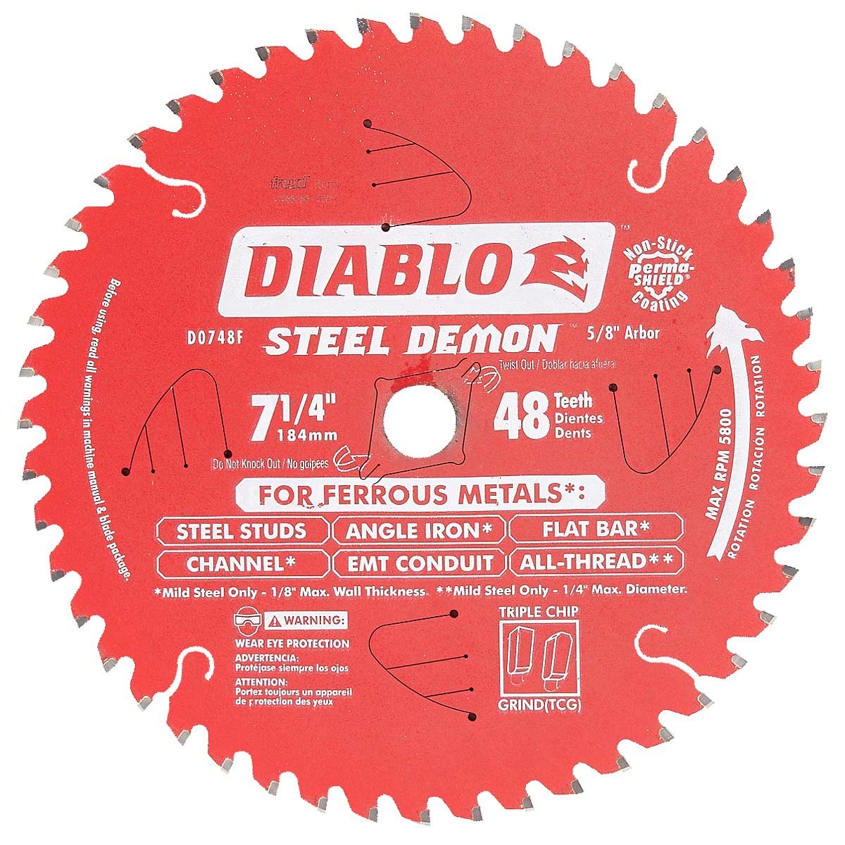 cut metal ferrous metal blade