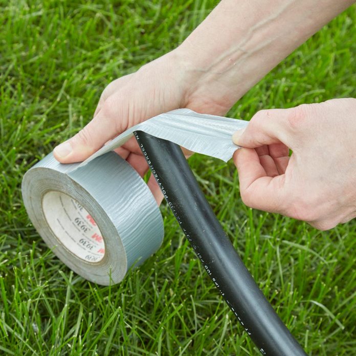 keep pipes clean with duct tape irrigation