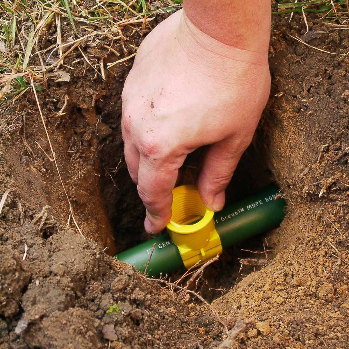 self tapping fittings install irrigation system