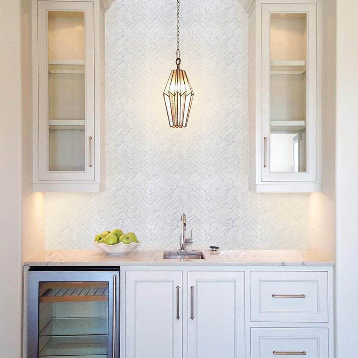 Herringbone Vamos Tile Premium Peel and Stick Tile Backsplash