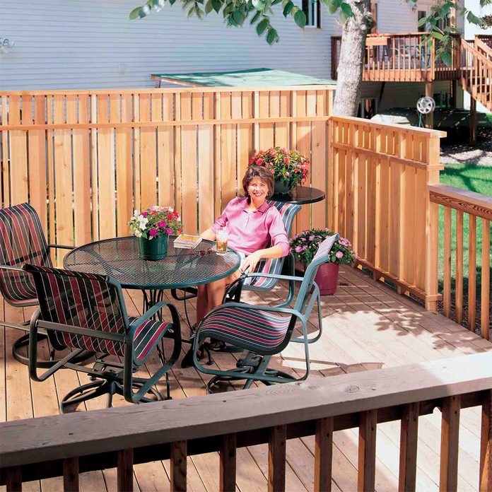 finished privacy fence