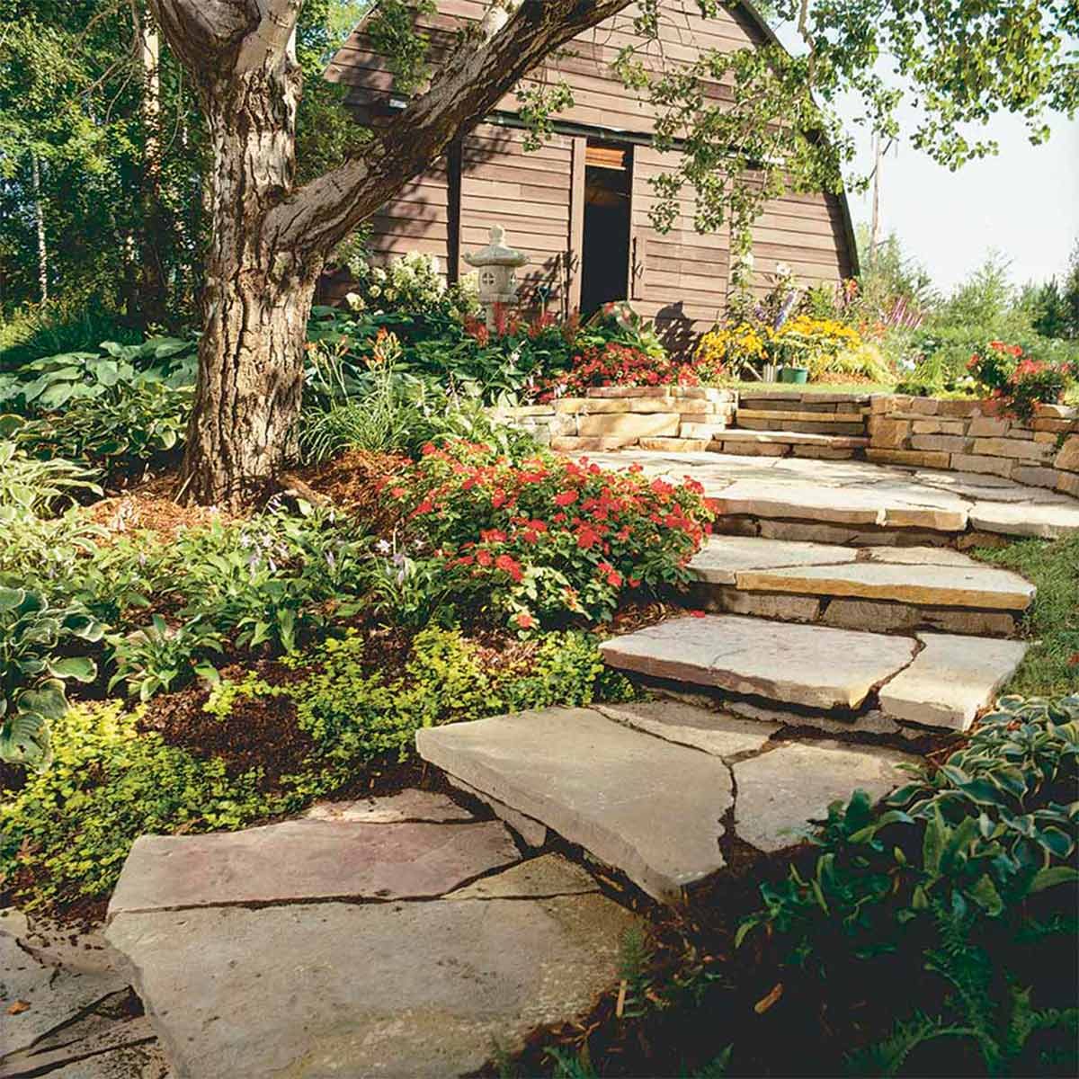 backyard stairs finished