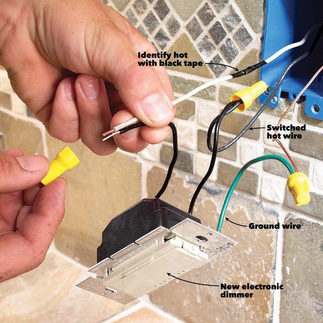 Under cabinet dimmer switch