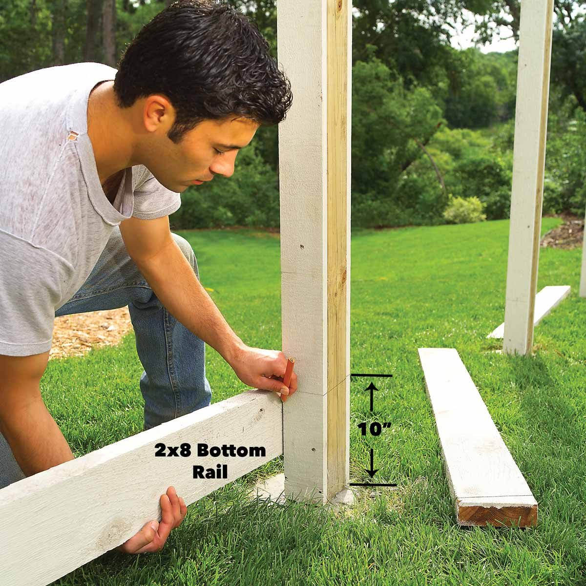 mark lower rail height