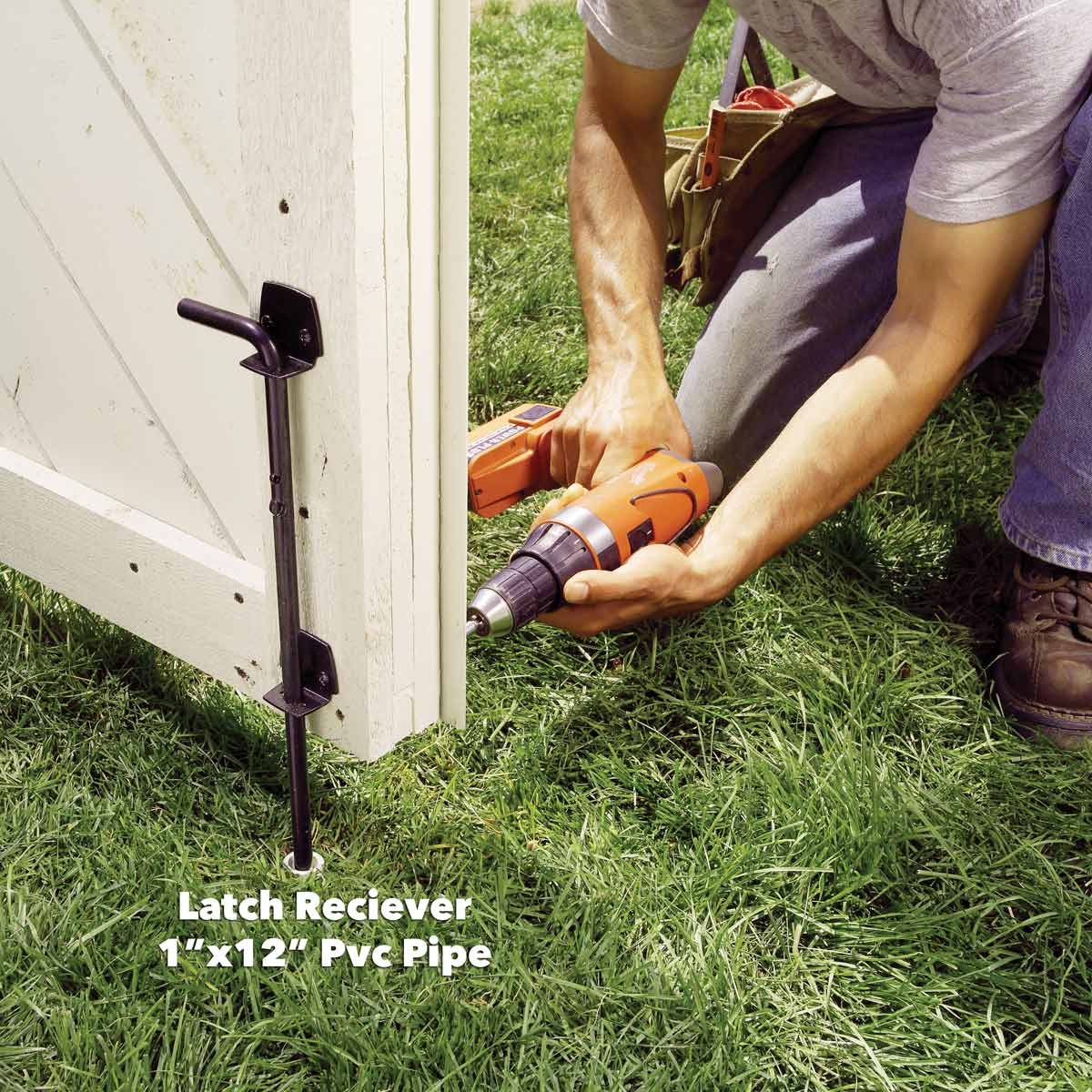 pvc pipe latch fence gate