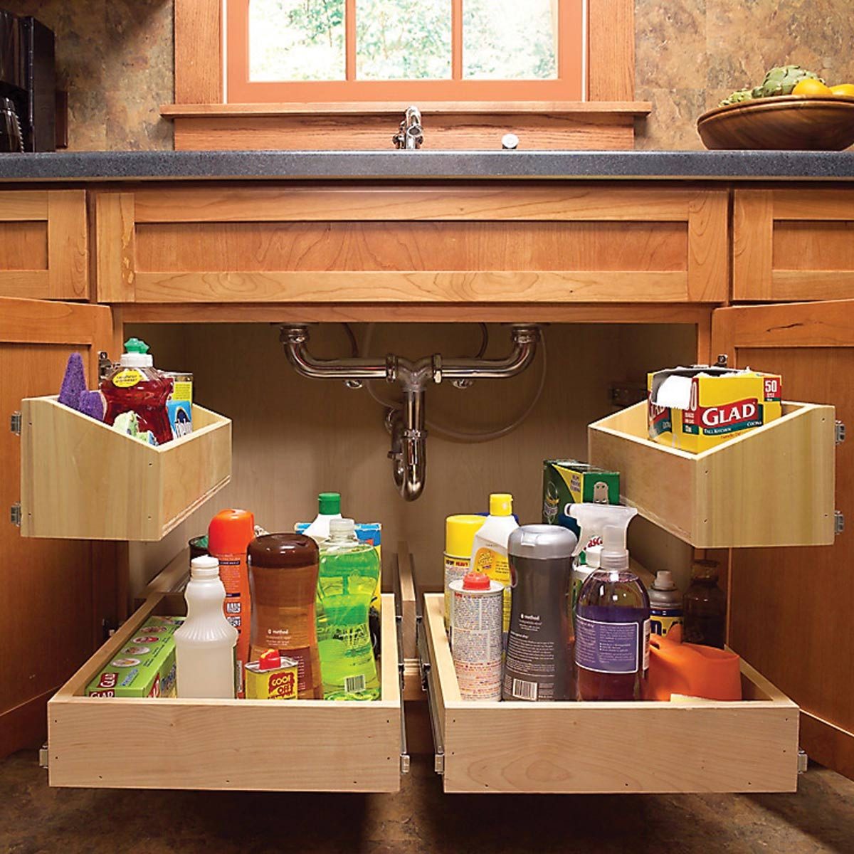 under sink storage