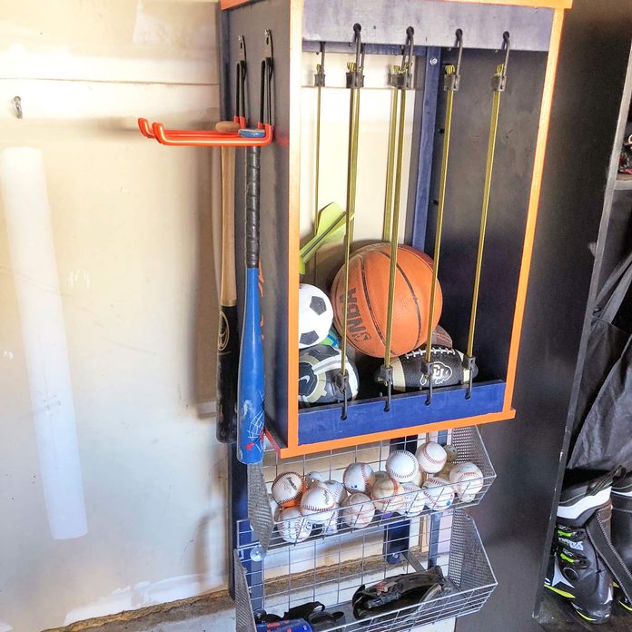 ball storage garage organization
