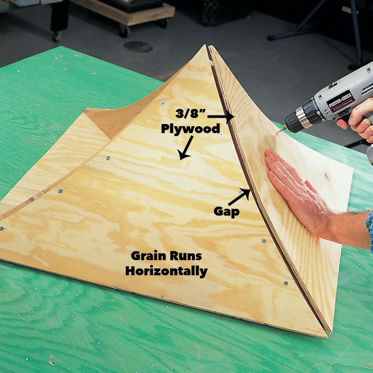 Screw the sheathing to the rafters