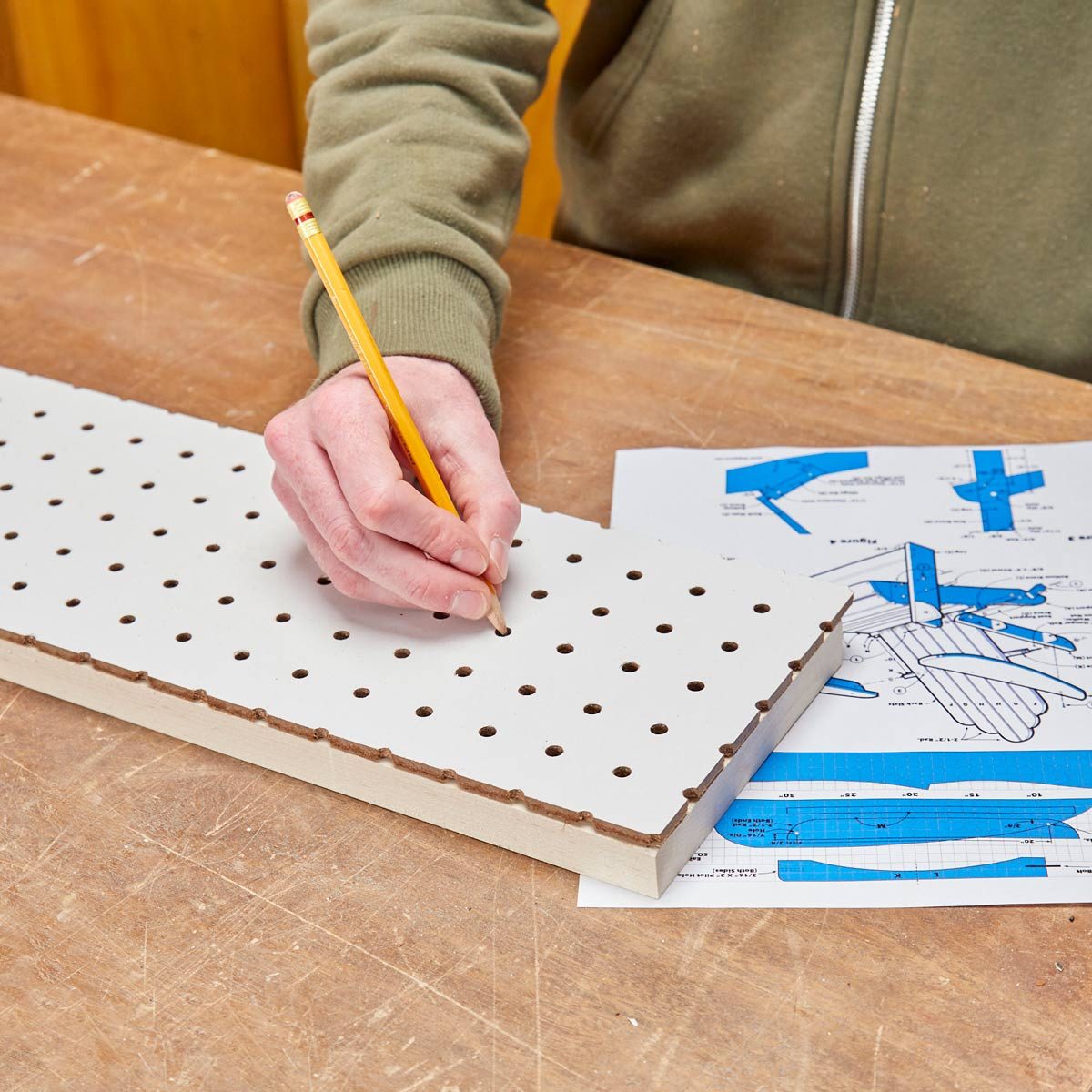 pegboard grid template