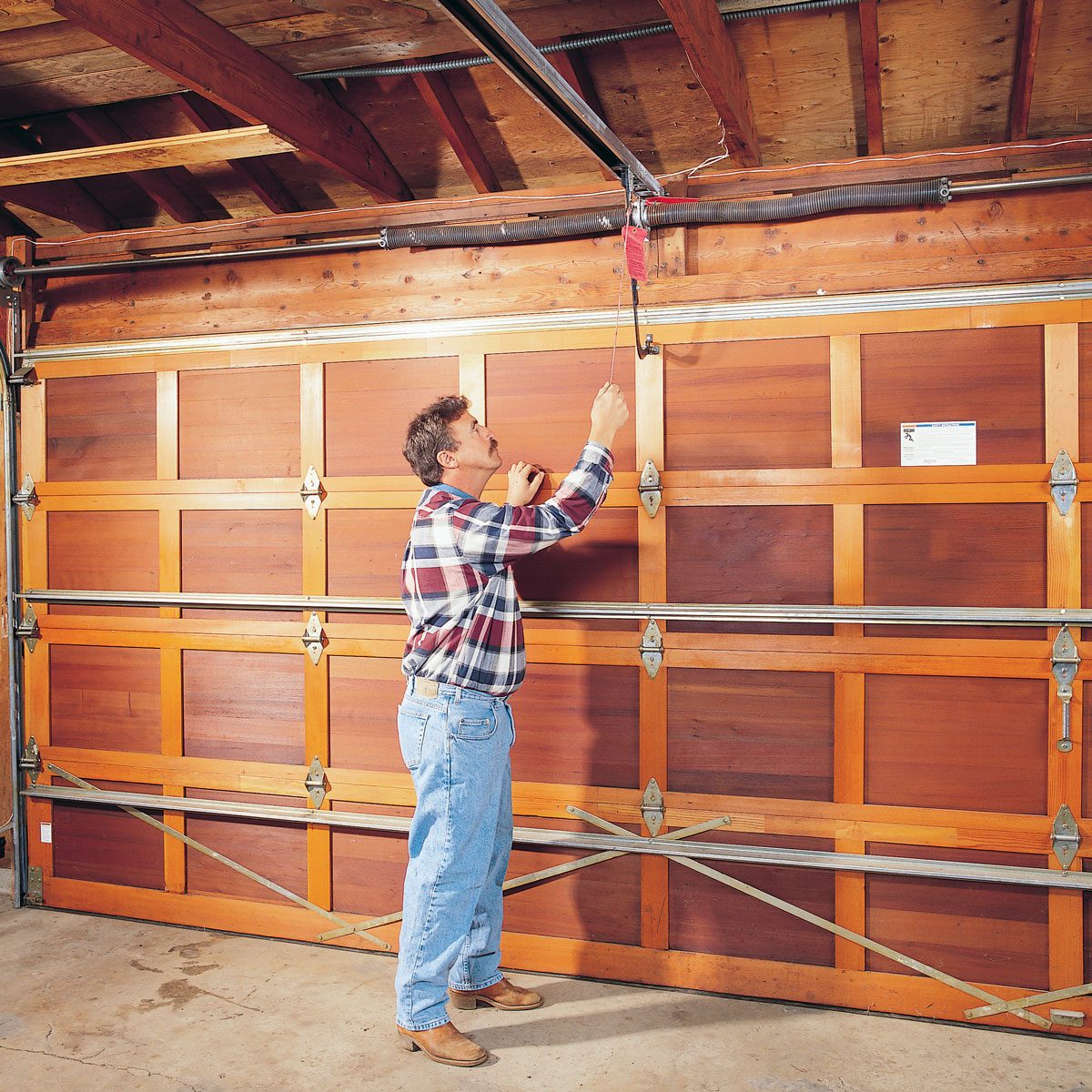 A Man Inside Car Garage