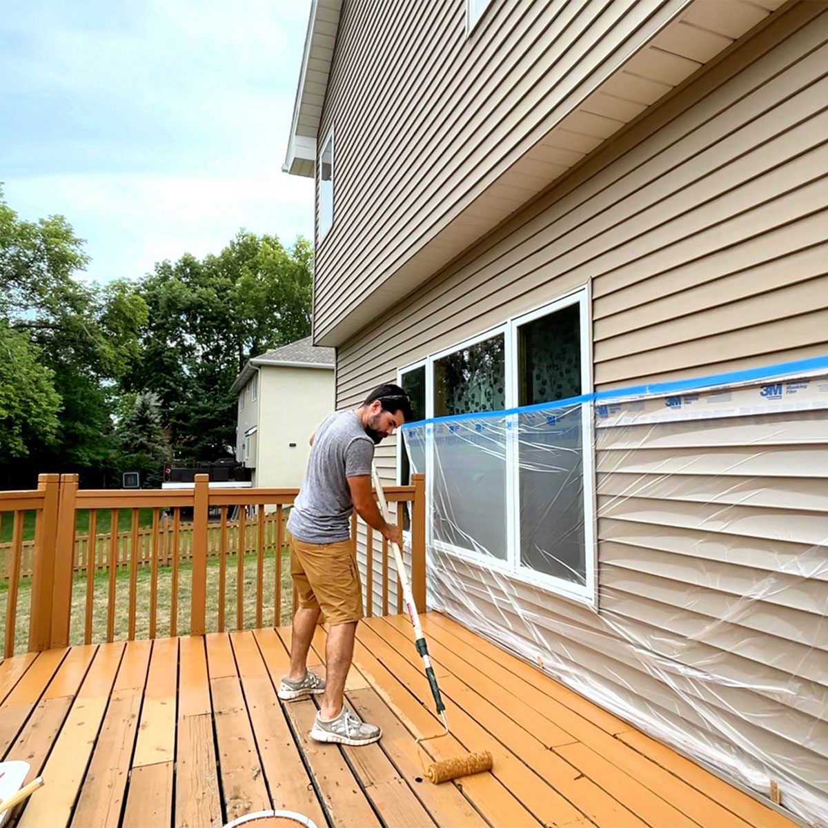 Roll on the deck coating