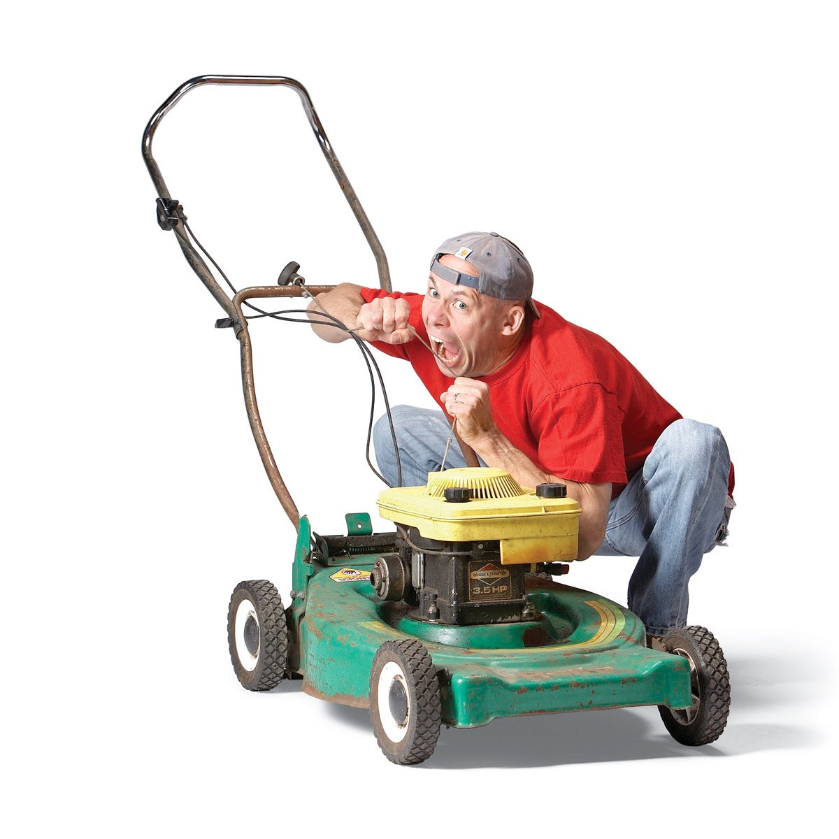 electric start lawn mower