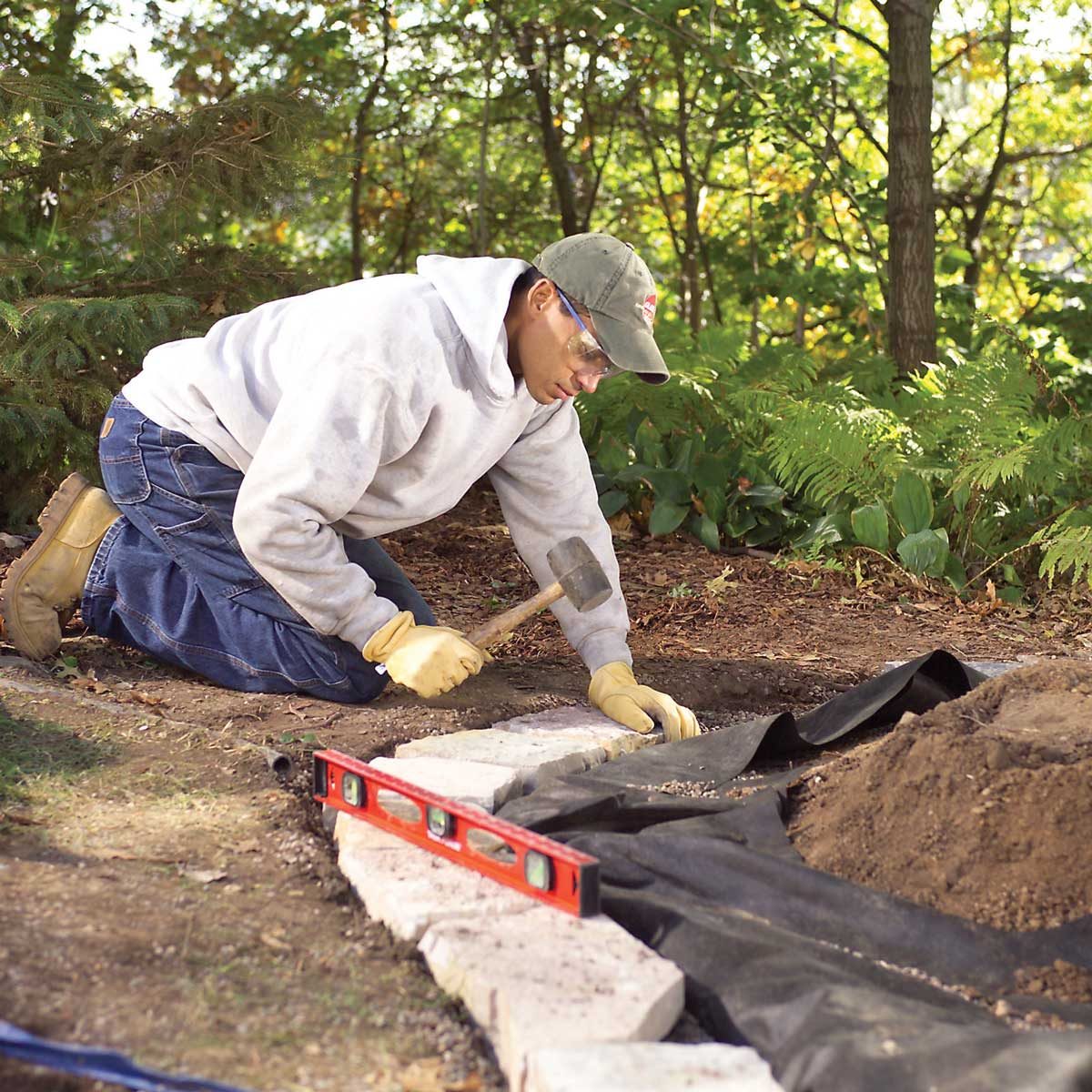 Anchor landscape fabric