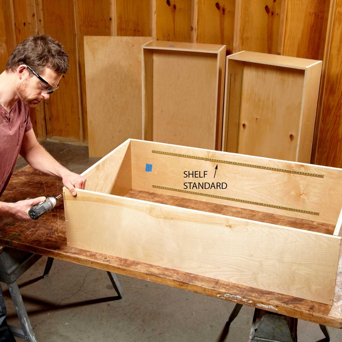 Assemble the wall cabinets