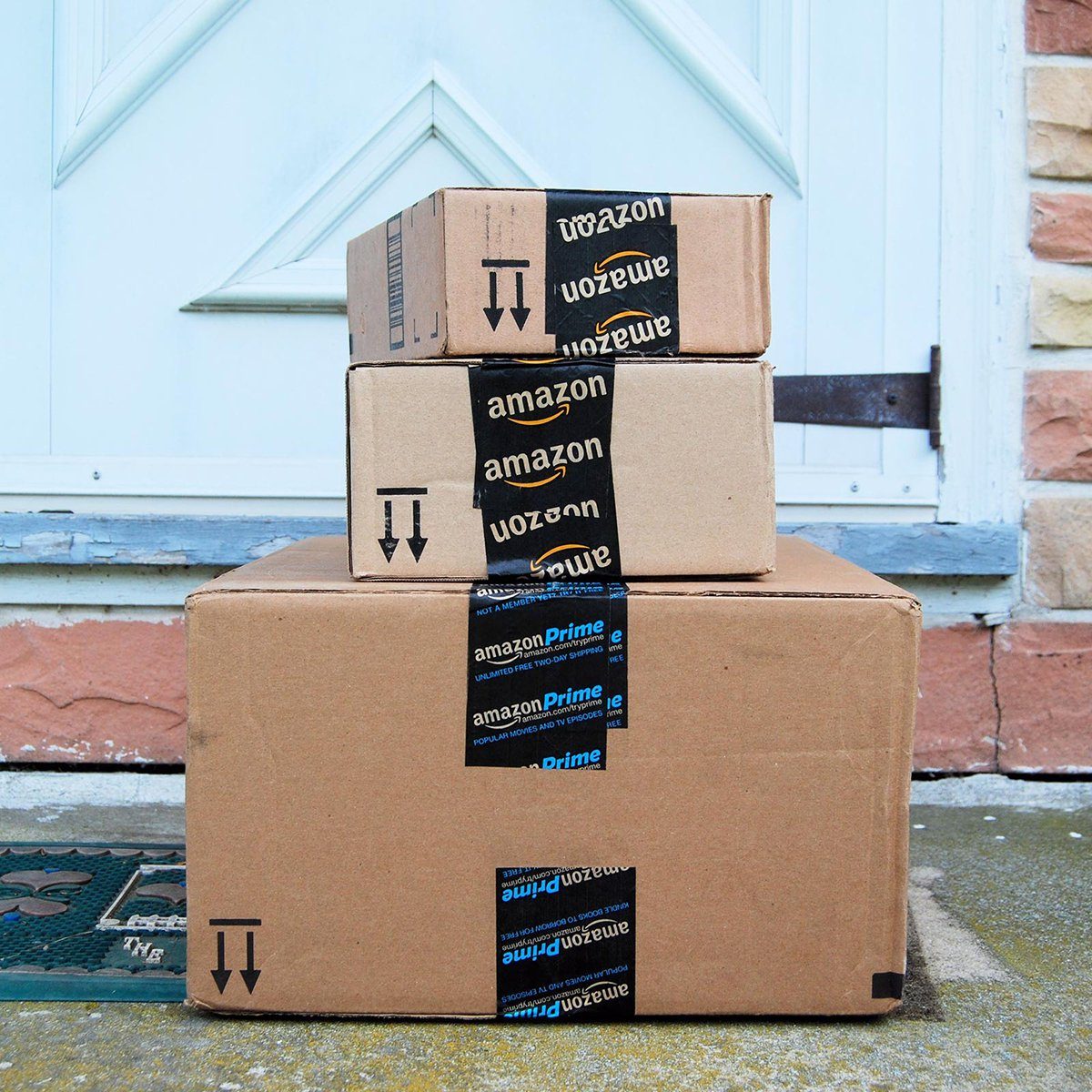 Stack of boxes from Amazon