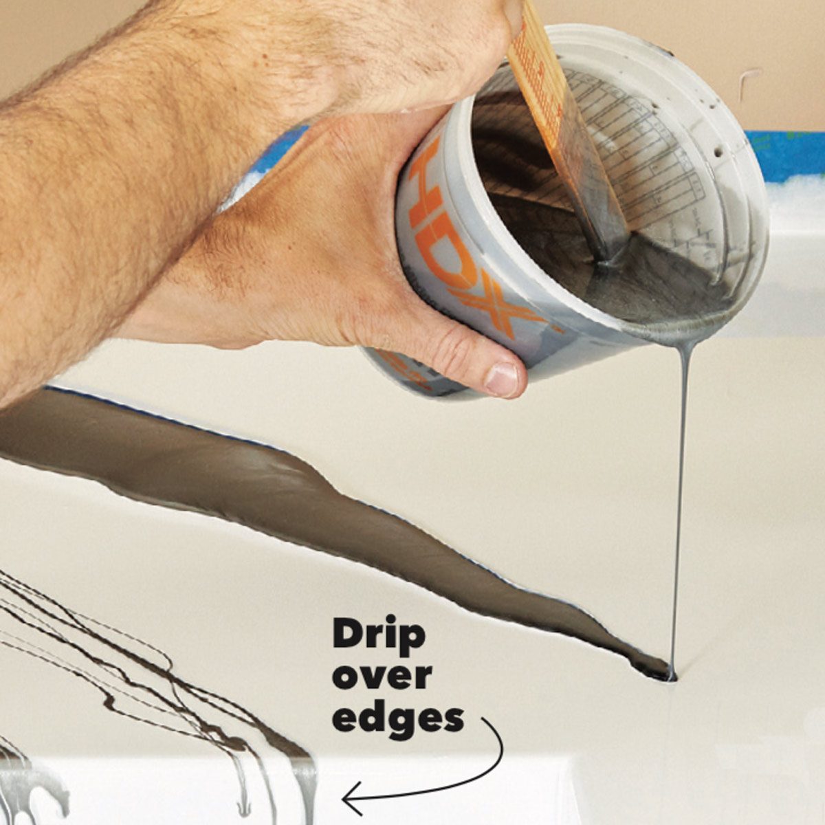 add highlights to epoxy countertop